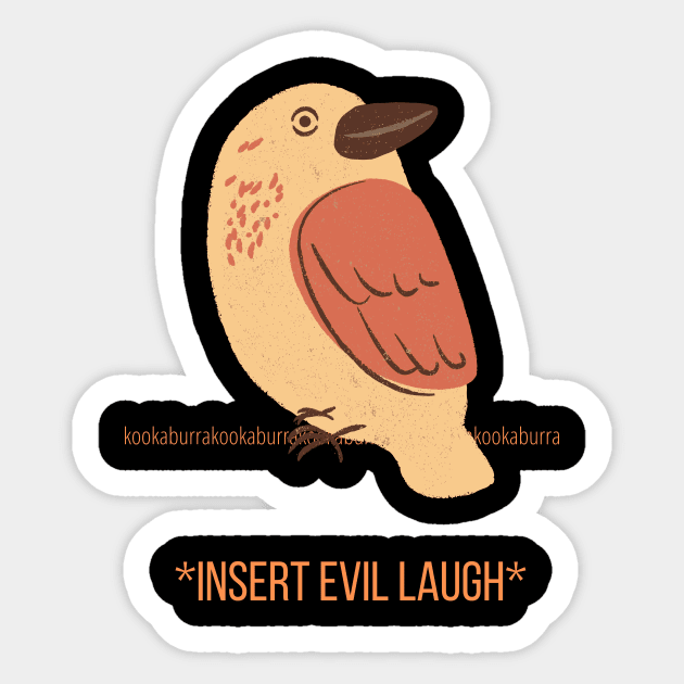 Kookaburra Insert Evil Laugh Sticker by nathalieaynie